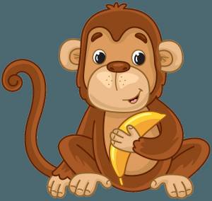 Раскраска обезьянка для детей #22 #122006