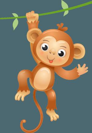 Раскраска обезьянка для детей #23 #122007