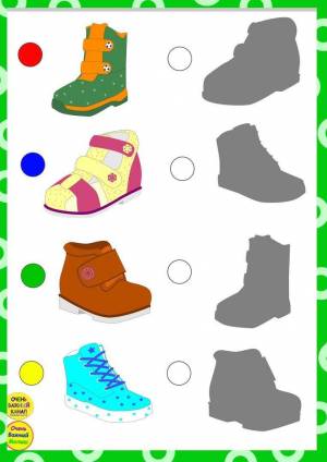 Раскраска обувь для детей 5 6 лет #32 #122309