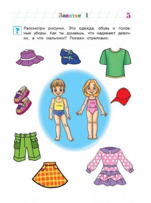 Раскраска одежда для детей 3 4 лет #7 #122855