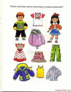 Раскраска одежда для детей 3 4 лет #12 #122860