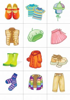 Раскраска одежда для детей в детском саду #16 #122971