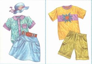 Раскраска одежда для детей в детском саду #27 #122982