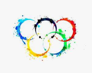 Раскраска олимпийские кольца #1 #123337