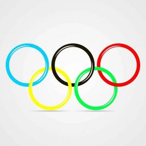Раскраска олимпийские кольца #17 #123353