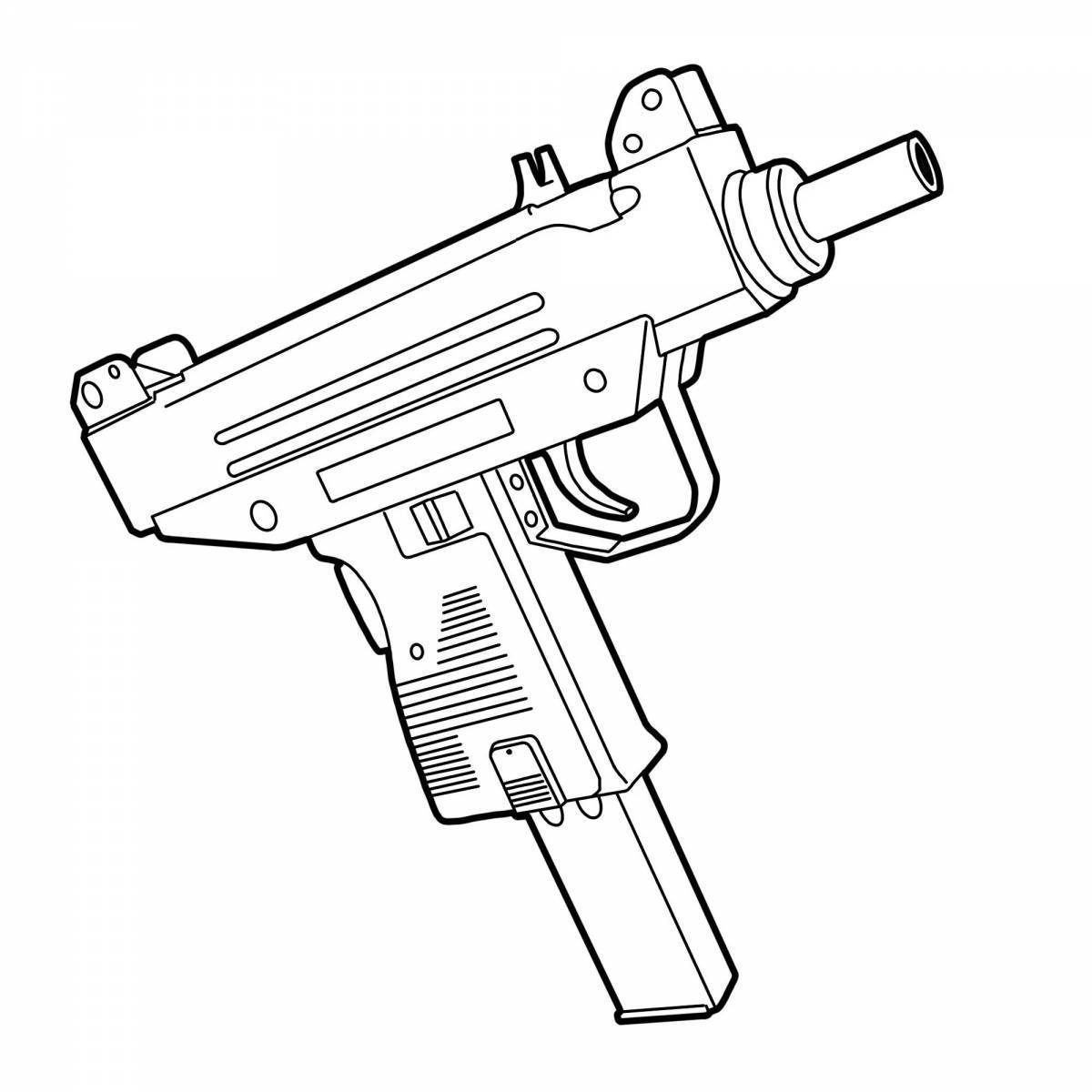 Как нарисовать пистолеты и автоматы