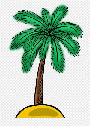 Раскраска пальма для детей #10 #124835