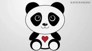 Раскраска панда для детей #3 #124972