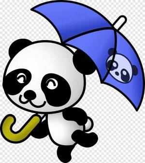 Раскраска панда для детей #13 #124982