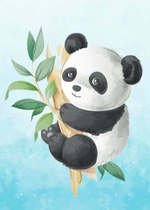 Раскраска панда для детей #17 #124986