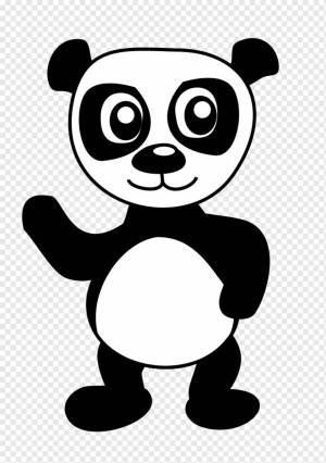Раскраска панда для детей #18 #124987