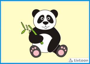 Раскраска панда для детей #24 #124993
