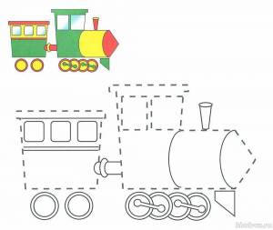 Раскраска паровозик для детей 3 4 лет #8 #125362