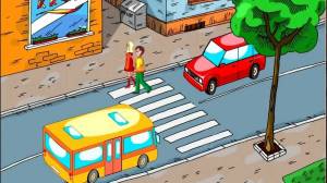 Раскраска пешеходный переход для детей #3 #126880
