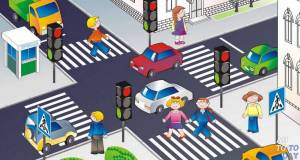 Раскраска пешеходный переход для детей #14 #126891