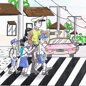 Раскраска пешеходный переход для детей #28 #126905