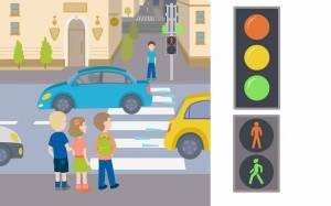 Раскраска пешеходный переход для детей #36 #126913
