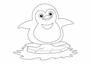 Раскраска пингвин для детей 3 4 лет #16 #127401
