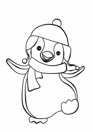 Раскраска пингвин для детей 3 4 лет #25 #127410