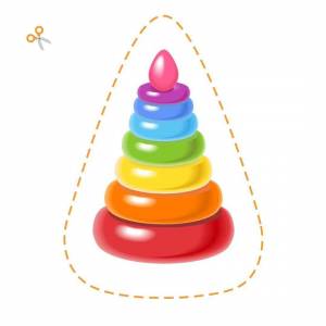 Раскраска пирамидка для детей 3 4 лет #28 #127655