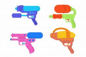 Раскраска пистолет для детей #13 #127706