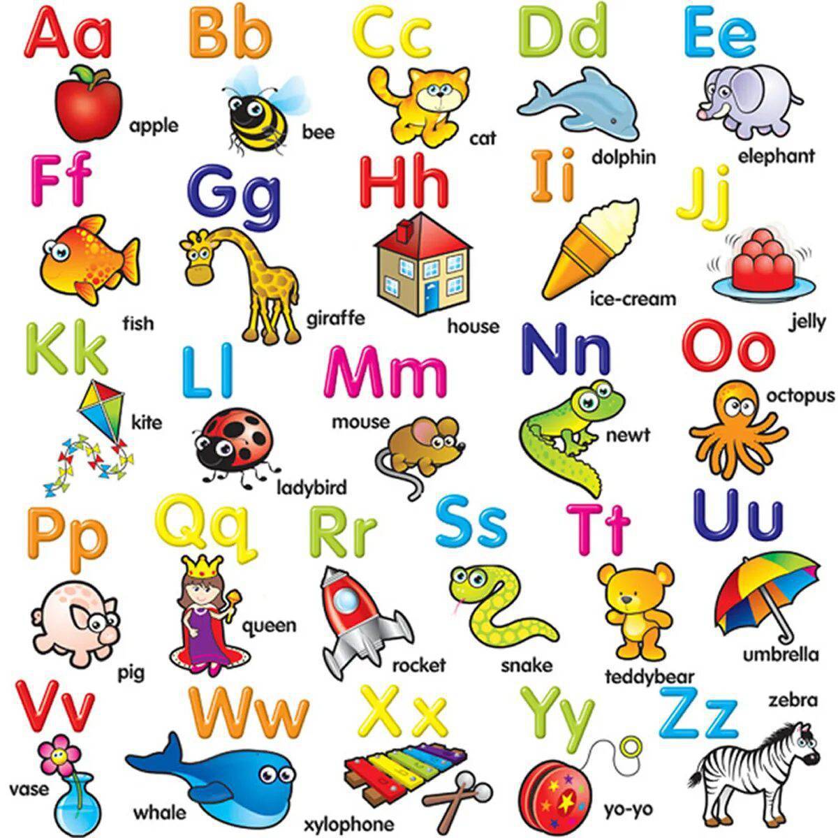 Перечисли буквы английского. Английский алфавит. Детский английский алфавит. Английский алфавит в картинках. Английская Азбука для детей.