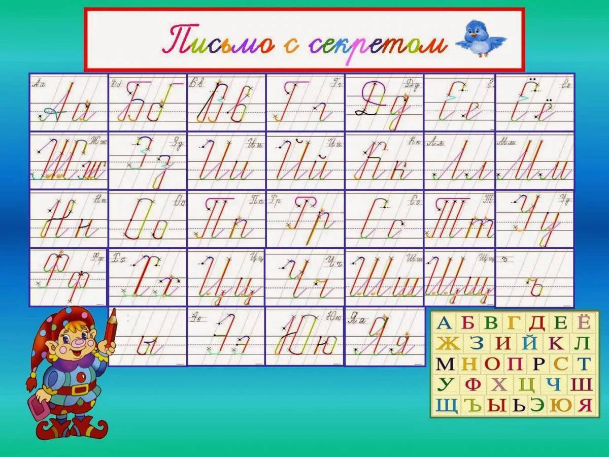 Схемы написания букв в 1 классе