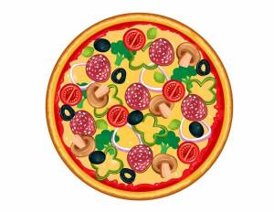 Раскраска пицца для детей #21 #128214