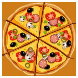 Раскраска пицца для детей #31 #128224