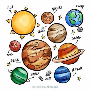 Раскраска планеты солнечной системы для детей #3 #128294