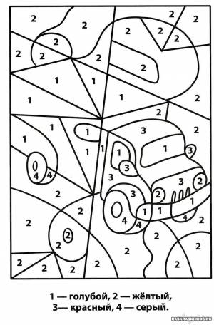 Раскраска по номерам для детей 4 5 лет #34 #129641