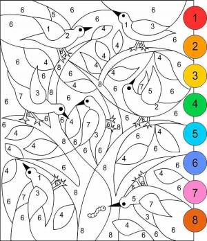 Раскраска по номерам для детей 5 7 лет #28 #129712