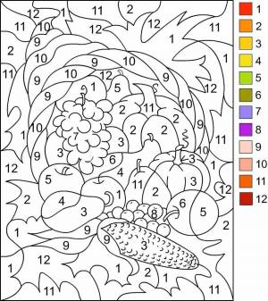 Раскраска по номерам раскрашивать #22 #130246