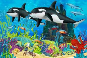 Раскраска подводный мир для детей #23 #131804
