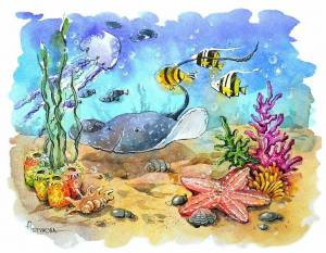 Раскраска подводный мир для детей #29 #131810