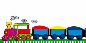 Раскраска поезд для детей #30 #131959