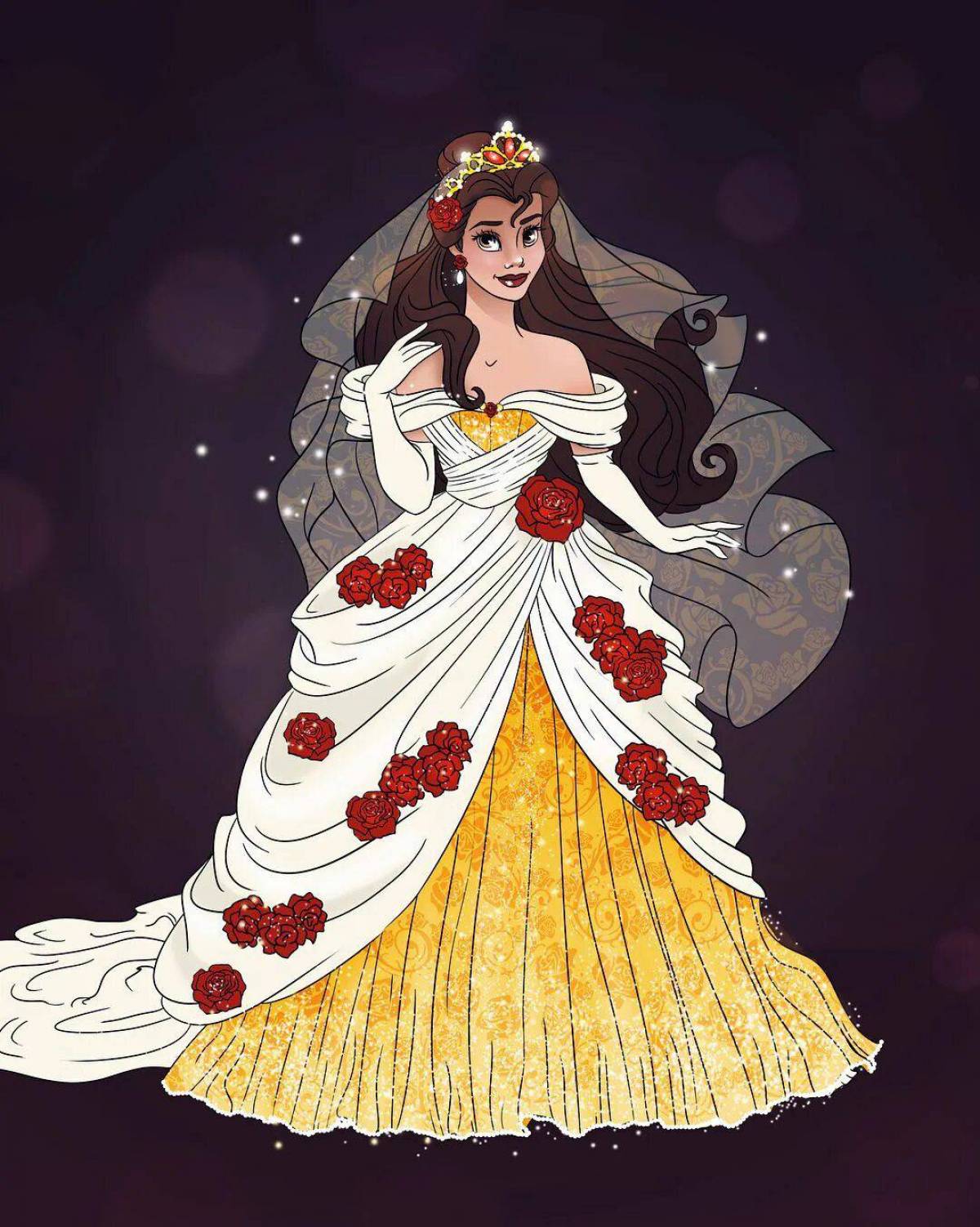 Принцессы диснея в красивых платьях #25