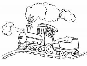Раскраска поезда для детей 5 6 лет #35 #132042