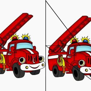 Раскраска пожарная машина для детей 3 4 лет #31 #132251