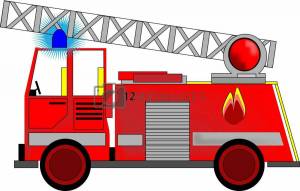 Раскраска пожарная машина для малышей #6 #132289