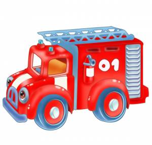 Раскраска пожарная машина для малышей #13 #132296