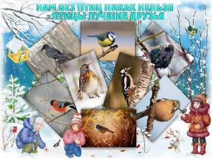 Раскраска покормите птиц зимой #25 #132483