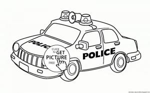 Раскраска полицейская машина для детей #27 #132699