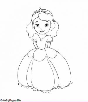Раскраска принцесса для детей 3 4 лет #1 #135307