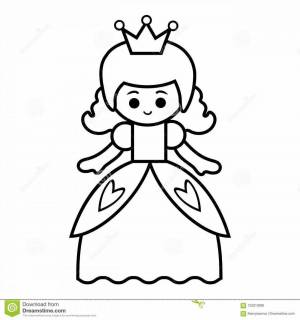Раскраска принцесса для детей 3 4 лет #4 #135310