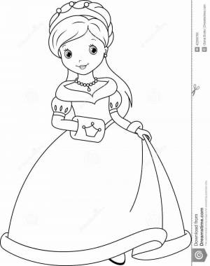 Раскраска принцесса для детей 3 4 лет #11 #135317