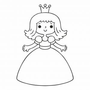 Раскраска принцесса для детей 3 4 лет #24 #135330