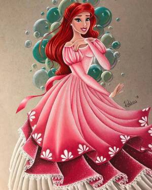 Раскраска принцессы в красивых платьях #19 #135592