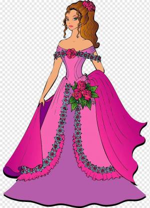 Раскраска принцессы в красивых платьях #21 #135594