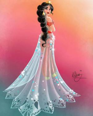 Раскраска принцессы в красивых платьях #24 #135597